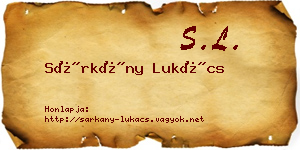 Sárkány Lukács névjegykártya